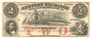 $2 Western Exchange Fire and Marine Insurance Co. - Obsolete Banknote - Broken Bank Note